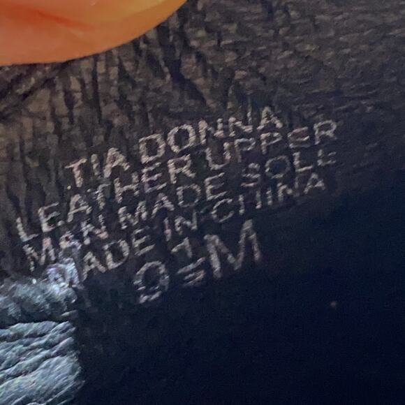 Coldwater Creek x Aerosoles Black Leather TIA DONNA Mules Heels, Sz 9.5 - Picture 9 of 10